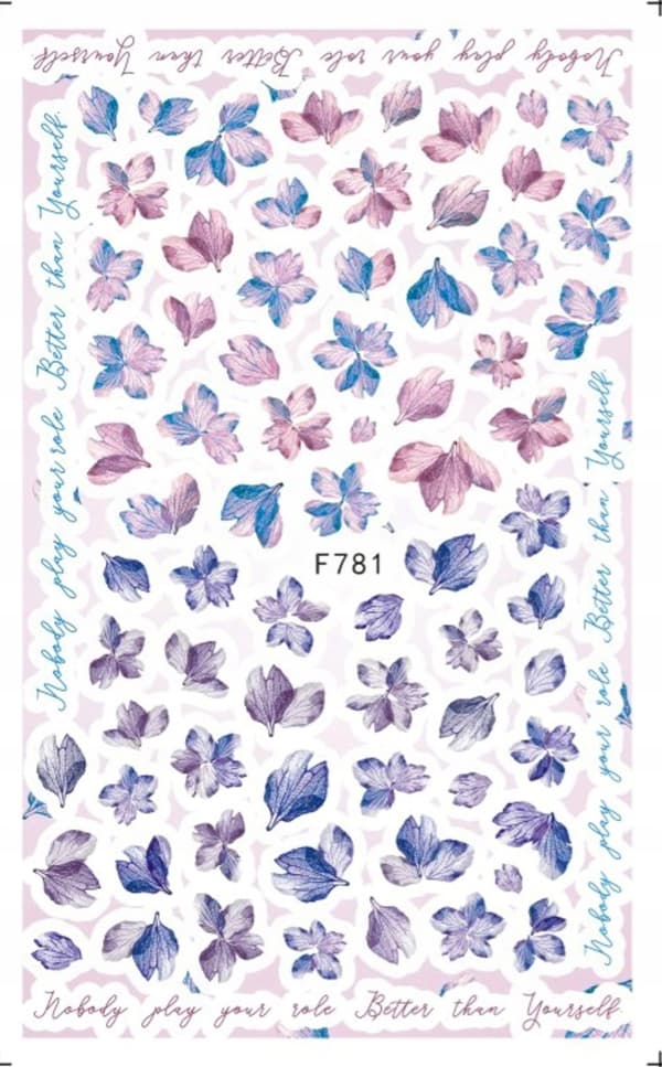 Neglekunst klistermærker AKVAREL BLOMSTER