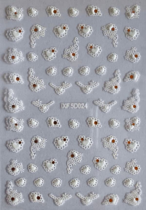 5D-kynsitaidetarrat LACE-kuvioilla