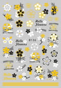 Miniatyrbild 8 av 11: Nagelkonst Stickers Mönster BLOMMOR HOLO