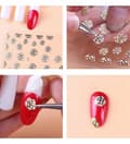 Miniatyrbild 10 av 11: Nagelkonst Stickers Mönster BLOMMOR HOLO