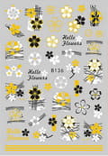 Miniatyrbild 2 av 11: Nagelkonst Stickers Mönster BLOMMOR HOLO