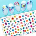 Miniatyrbillede 7 af 10: Neglekunst klistermærker mønstre BLOMSTER