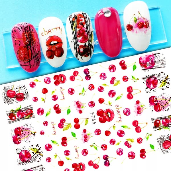 Nagelkonst Stickers Designs KÖRSBÄR