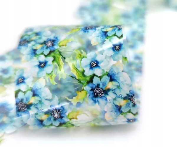 TRANSFERFOIL 10 cm x 4 cm BLOMSTER, AKVAREL