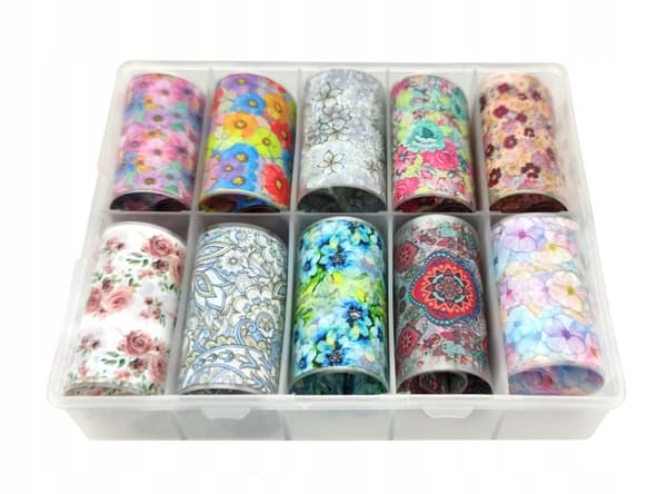 TRANSFERFOIL 10 cm x 4 cm BLOMSTER, AKVAREL