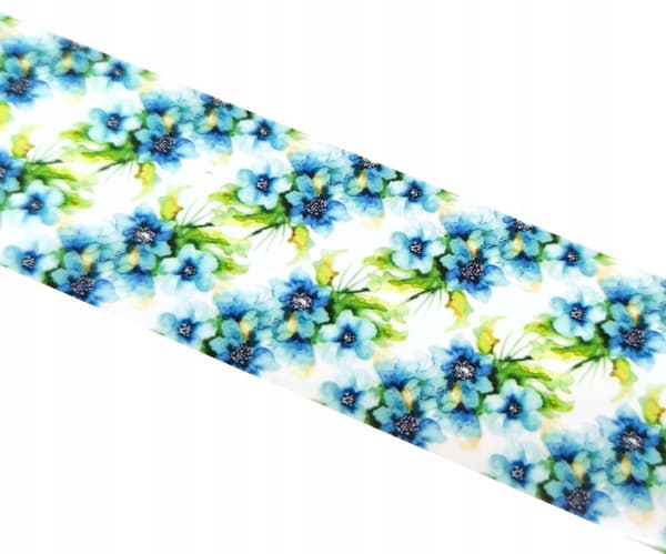 TRANSFERFOIL 10 cm x 4 cm BLOMSTER, AKVAREL