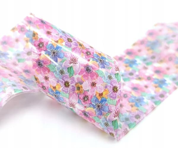 Transferfolie 10 cm x 4 cm Blomster eng forår