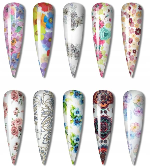 Transferfolie 10 cm x 4 cm Blomster eng forår