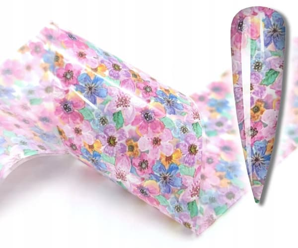 Transferfolie 10 cm x 4 cm Blomster eng forår