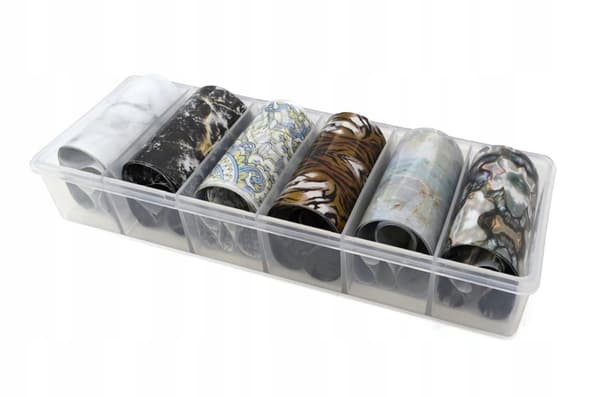 6x Transferfolie 10 cm x 4 cm marmorset
