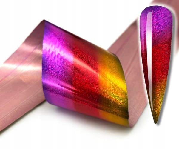Kynsien siirtofolio 10cm x 4cm Rainbow Holo