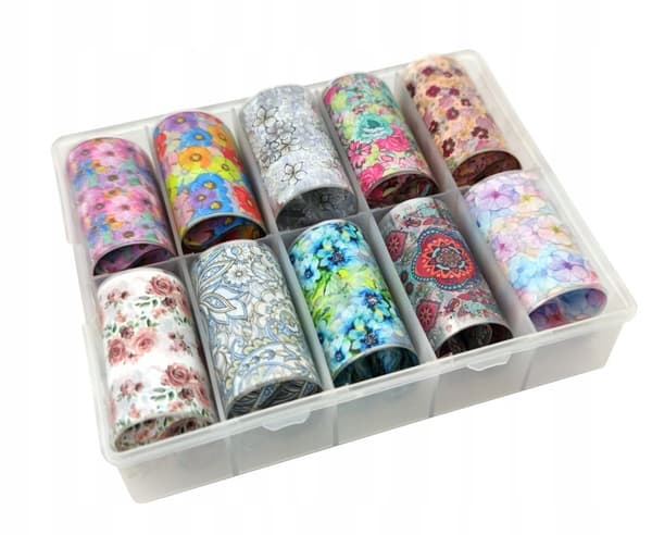 10x Transferfolie 50cmx4cm Sommarblommor Set