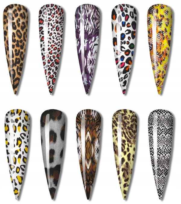 10x Transferfolie 50cmx4cm Leopardsæt