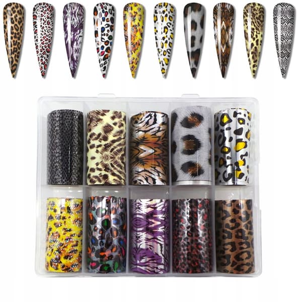 10x Transferfolie 50cmx4cm Leopardsæt