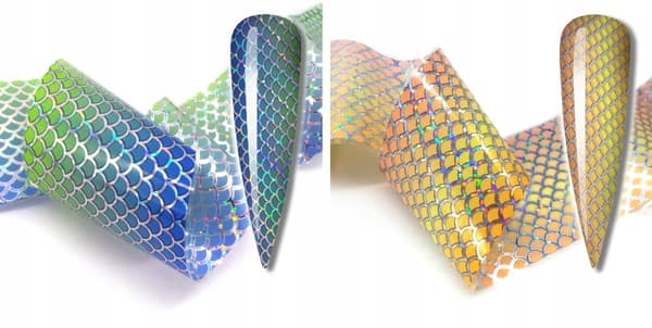 10 kpl siirtofoliota 50 cm x 4 cm merenneito-ombre-setti