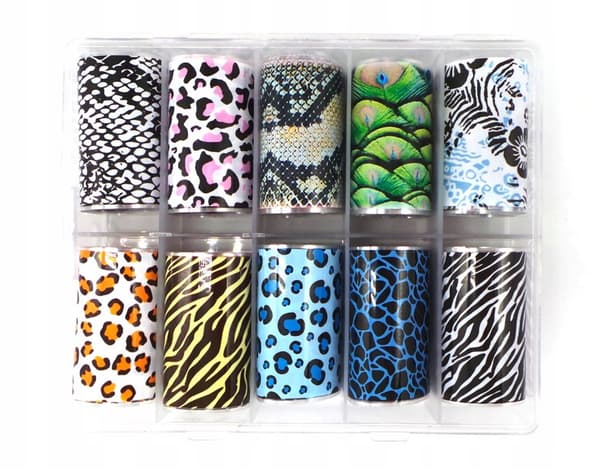 10x Transferfolie 50cmx4cm Leopardset