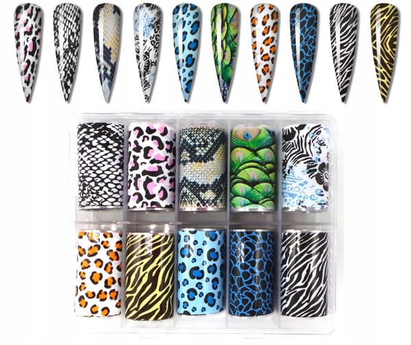 10x Transferfolie 50cmx4cm Leopardset