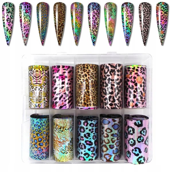 10x Transferfolie 50cmx4cm Leopardsæt