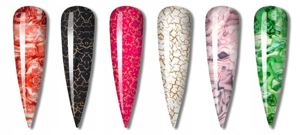 Transferfolie til negle 10 cm x 4 cm marmor