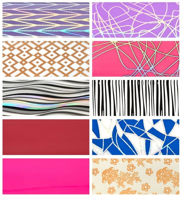 10x TRANSFERFOIL 50 cm x 4 cm GEOMETRISET