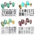 Miniatyrbild 3 av 11: SET 12x Stämpelplattor Nagelkonst
