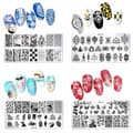 Miniatyrbild 10 av 11: SET 12x Stämpelplattor Nagelkonst