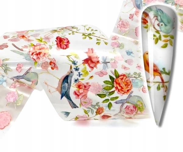 TRANSFERFOIL för naglar 10cmx4cm FÅGLAR