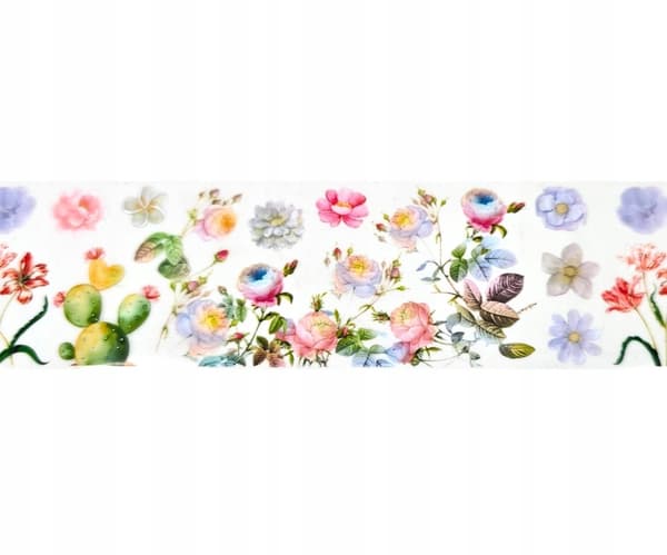 TRANSFERFOIL för naglar 10cmx4cm BLOMMOR
