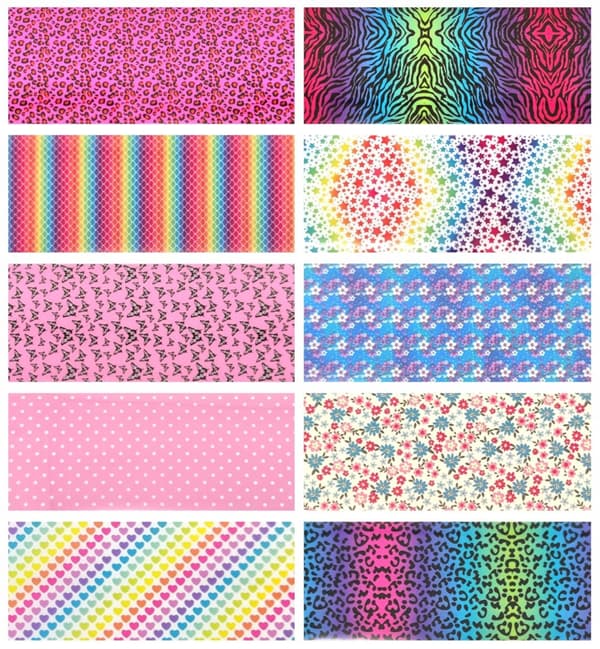 Kynsien siirtofolio 10cm x 4cm Perhoset