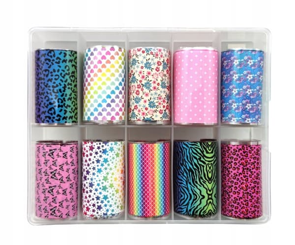 Negleoverførselsfolie 10 cm x 4 cm ombre-skal