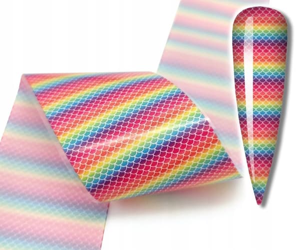 Negleoverførselsfolie 10 cm x 4 cm ombre-skal
