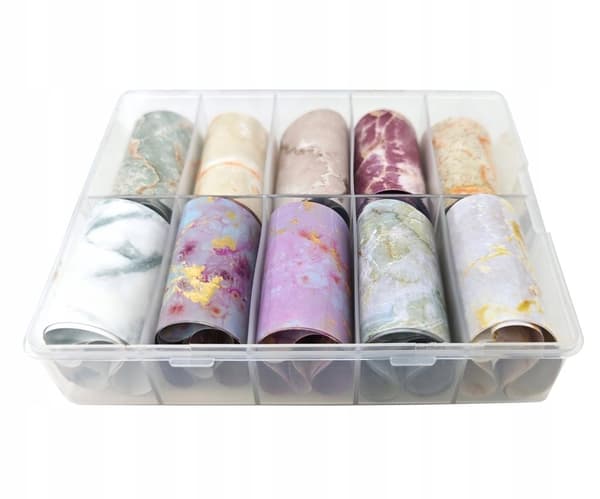 Transferfolie til negle 10 cm x 4 cm marmor