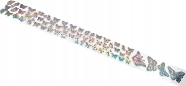 Transferfolie för naglar 40cmx4cm Fjärilar Holo