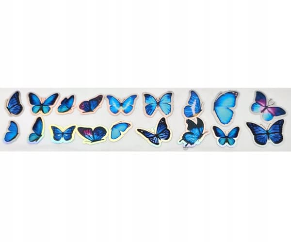 Transferfolie för naglar 40cmx4cm Fjärilar Holo
