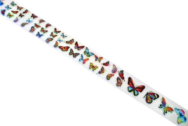 Kynsien siirtofolio 40cm x 4cm Butterflies Holo