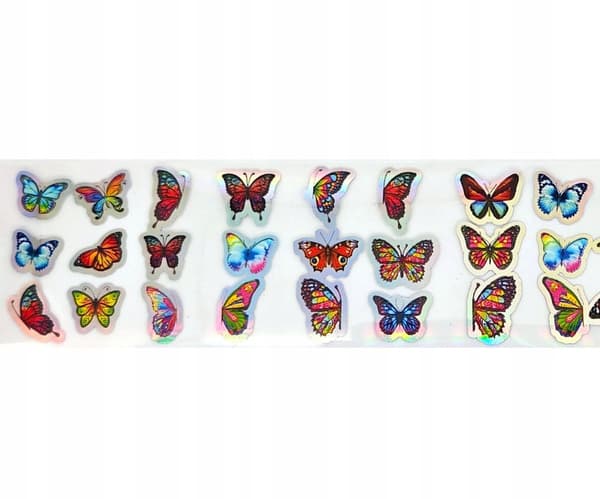 Kynsien siirtofolio 40cm x 4cm Butterflies Holo