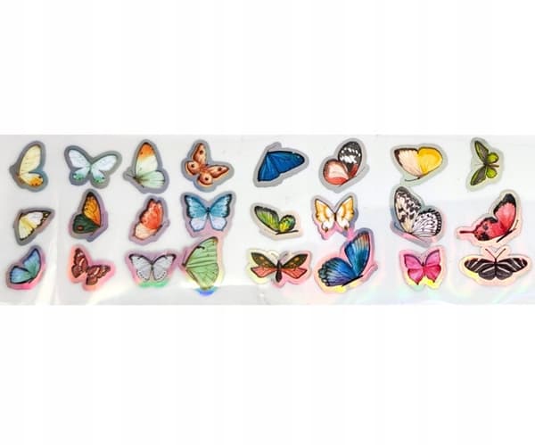 Kynsien siirtofolio 40cm x 4cm Butterflies Holo