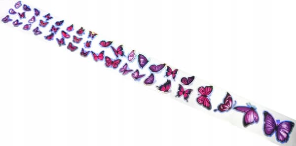 Kynsien siirtofolio 40cm x 4cm Butterflies Holo