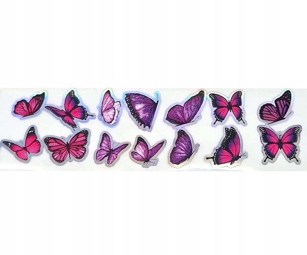 Kynsien siirtofolio 40cm x 4cm Butterflies Holo