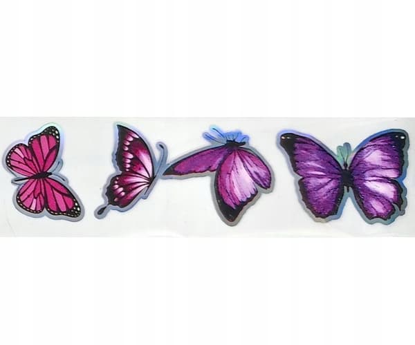 Kynsien siirtofolio 40cm x 4cm Butterflies Holo