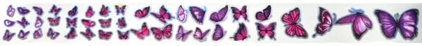 Kynsien siirtofolio 40cm x 4cm Butterflies Holo