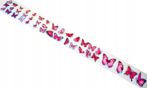 Kynsien siirtofolio 40cm x 4cm Butterflies Holo