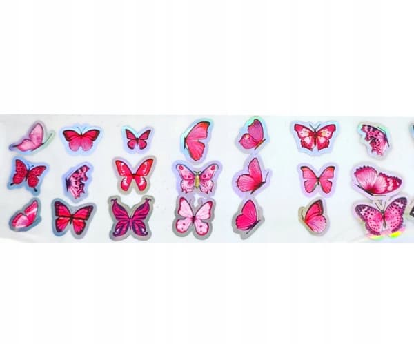 Kynsien siirtofolio 40cm x 4cm Butterflies Holo