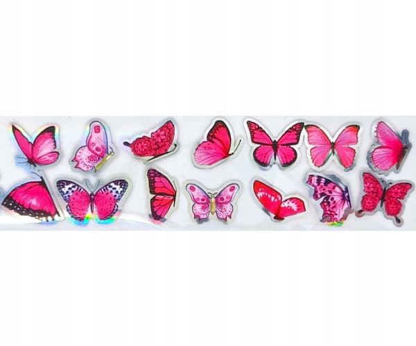 Kynsien siirtofolio 40cm x 4cm Butterflies Holo