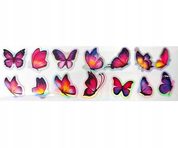Kynsien siirtofolio 40cm x 4cm Butterflies Holo