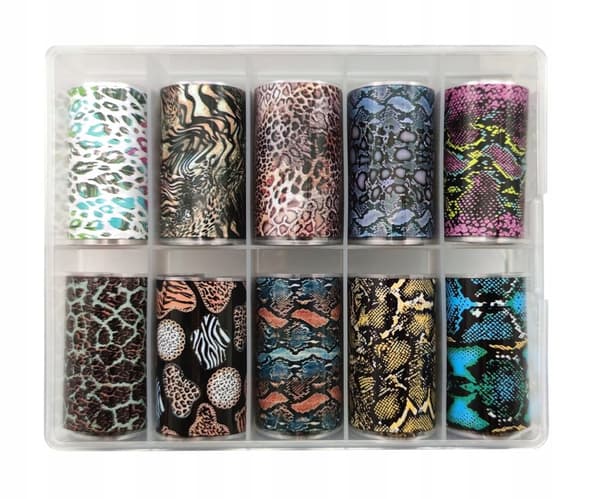 NAGELÖVERFÖRINGSFOLIE 10 cm x 4 cm FJÄDRAR