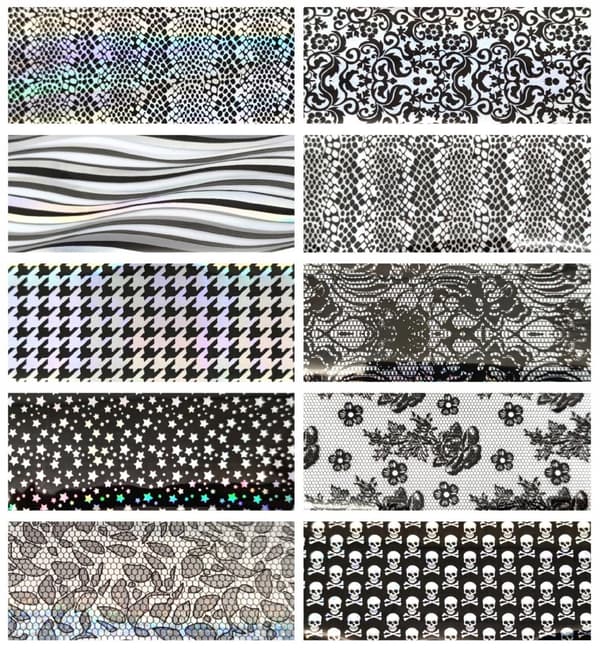 Kynsien siirtofolio 10cm x 4cm LACE