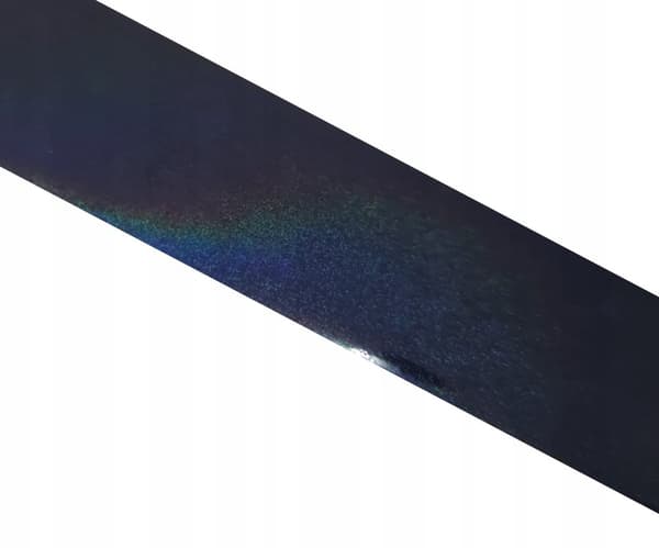 Transferfolie 10 cm x 4 cm marinblå holografisk