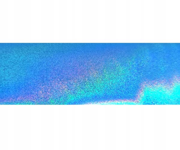 Transferfolie 10 cm x 4 cm blå holografisk