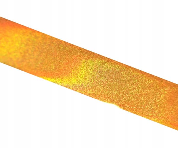 Transferfolie 10 cm x 4 cm guld, gul holografisk